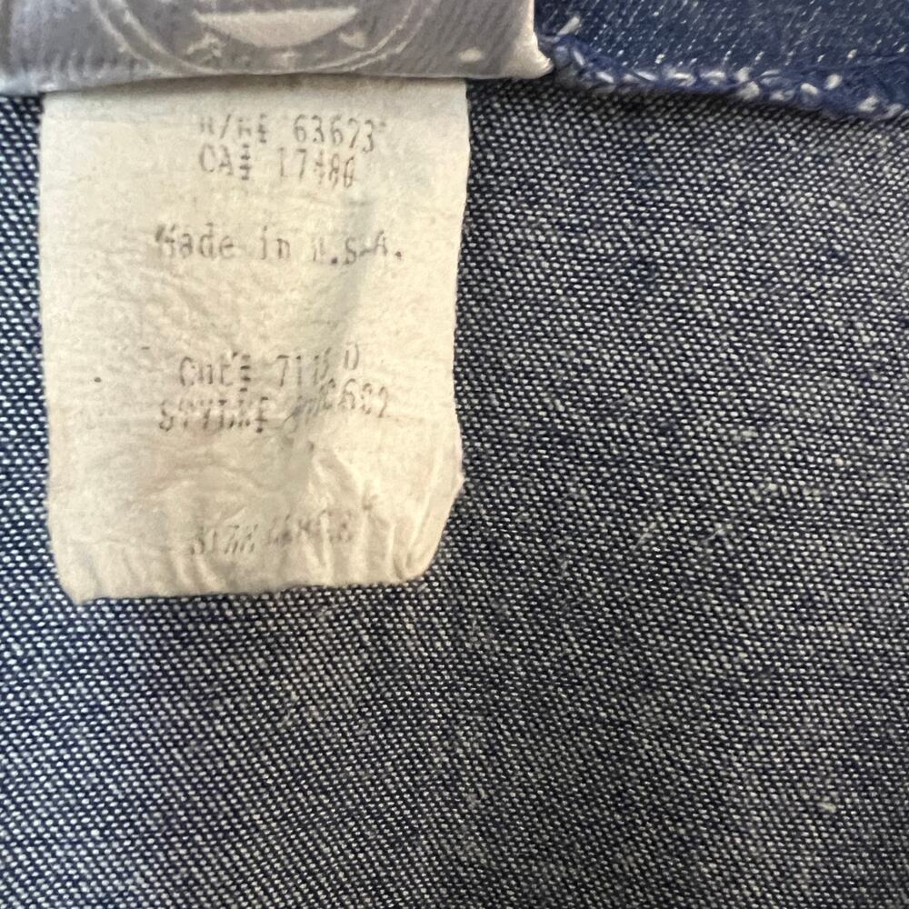 Vintage Denim Patchwork Button Down Shacket Size … - image 5